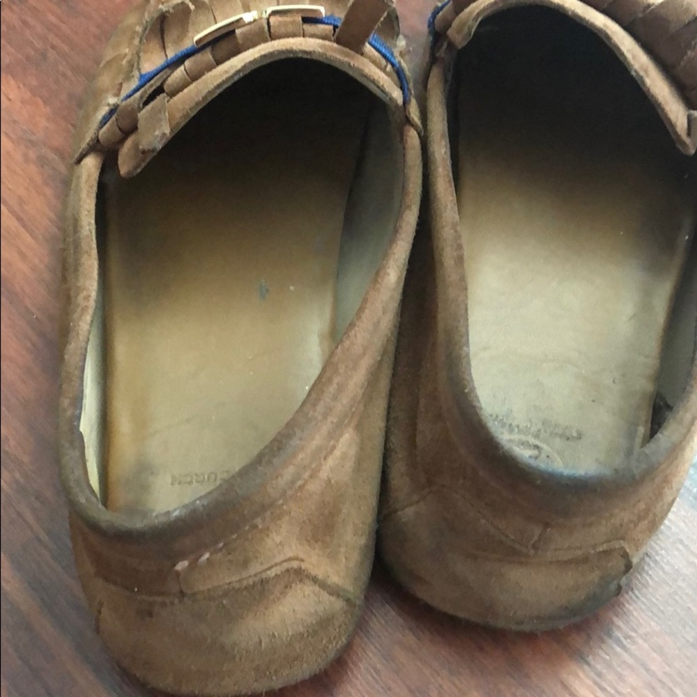 Tory Burch moccasins- sweaty, dirty, filthy, old used shoes worn without socks - Picture 10 of 16